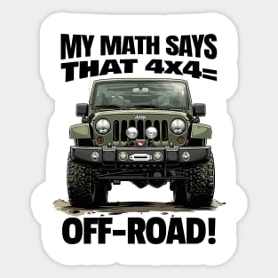 4x4= Off-road Sticker